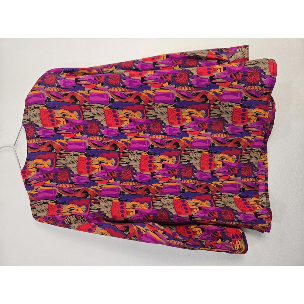 80s Truffles fashion Bold Print Blouse Size 12 women's
